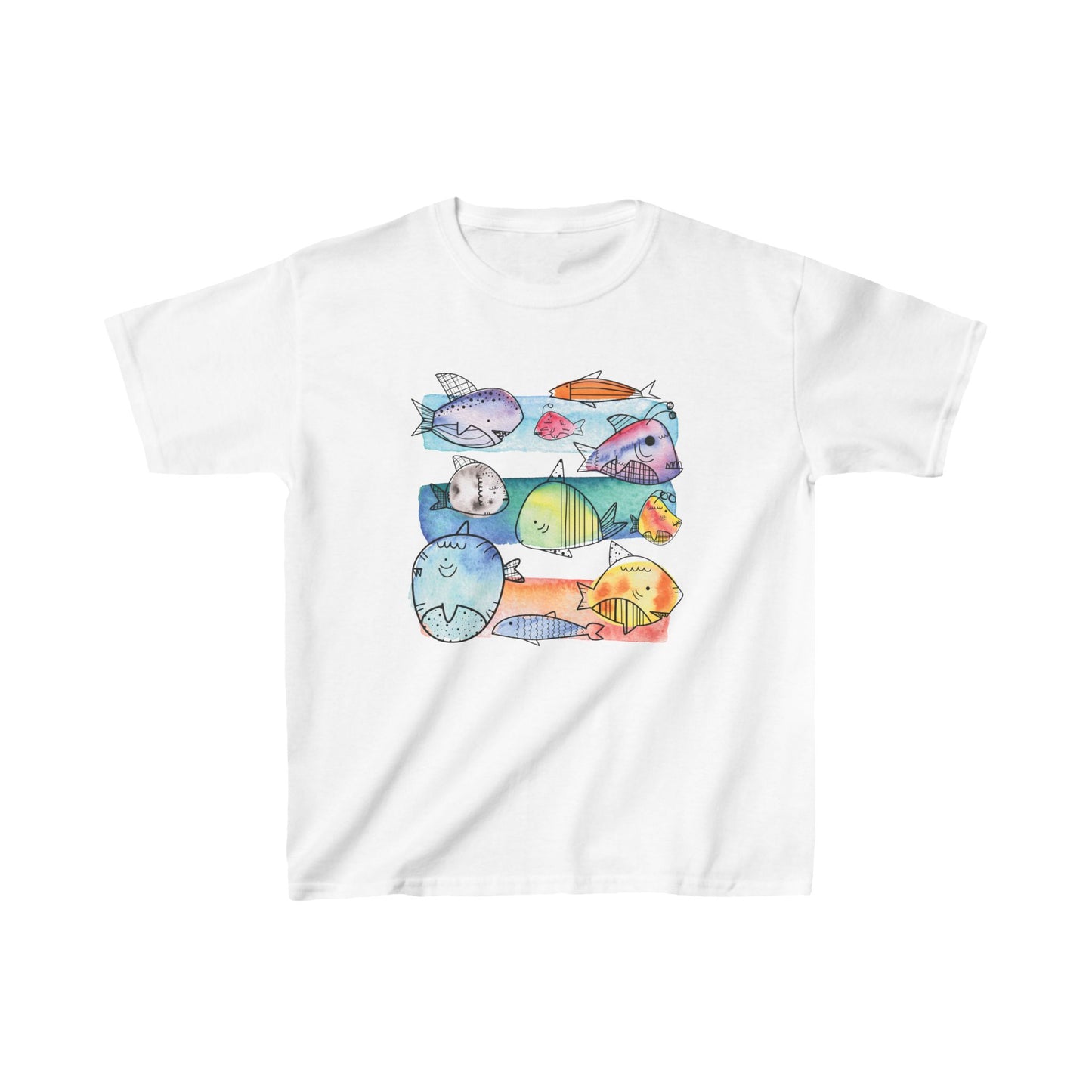 Aquarela Fish | Kids Heavy Cotton™ Tee