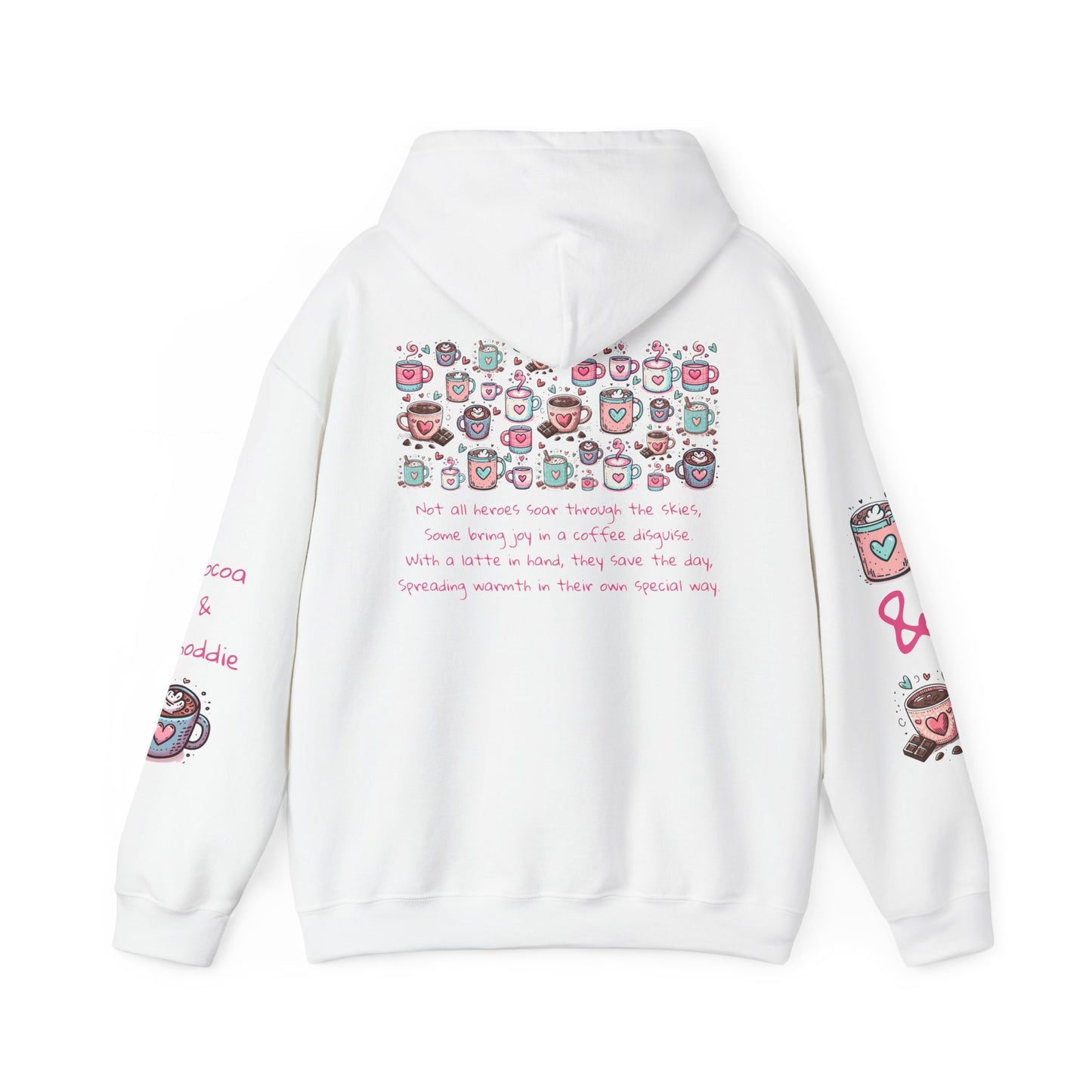 Kawaii Hearts & Cocoa  Hoodie | Unisex Heavy Blend™ Hooded Sweatshirt