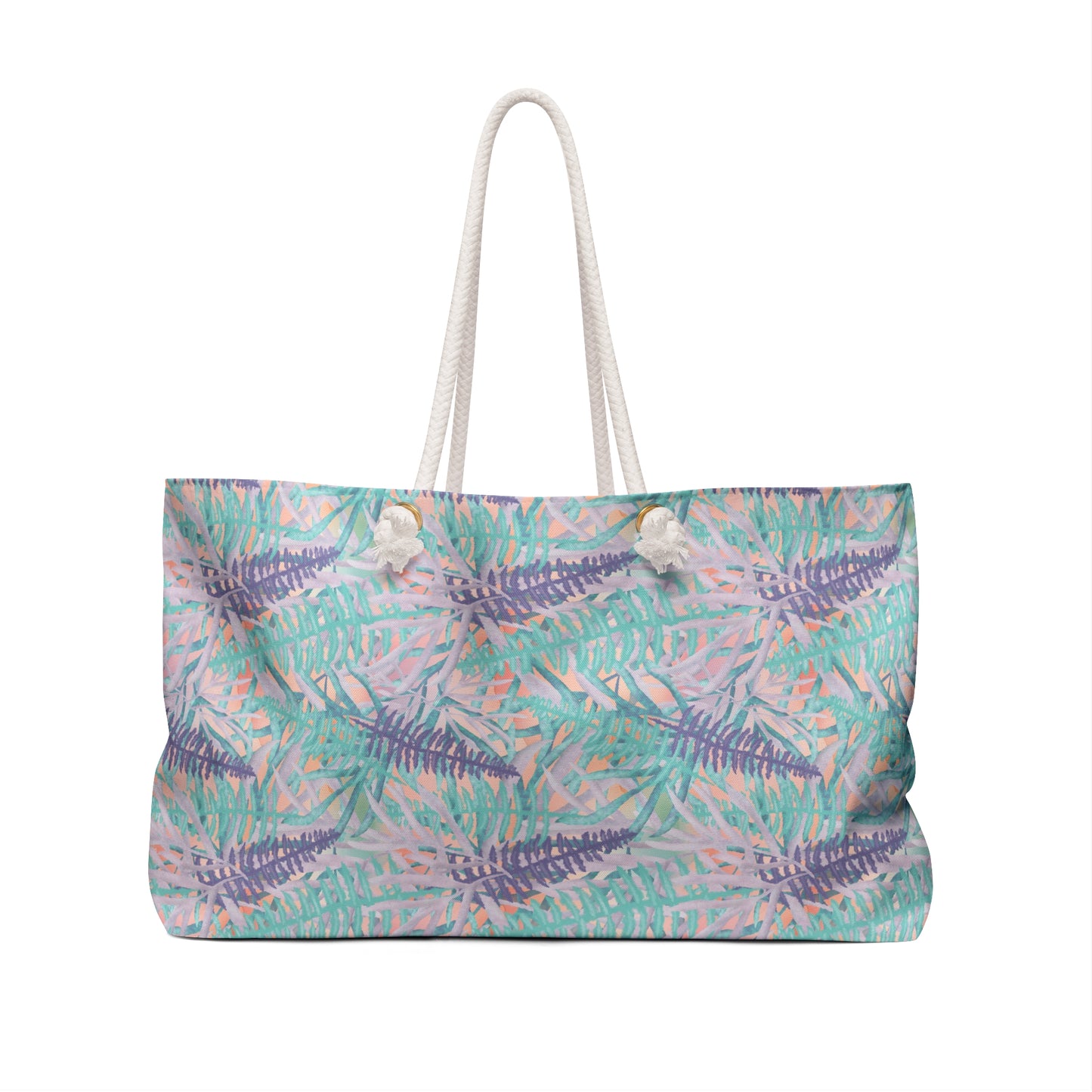 Fern Leaves  |  Weekender Bag | Purple & Pastels