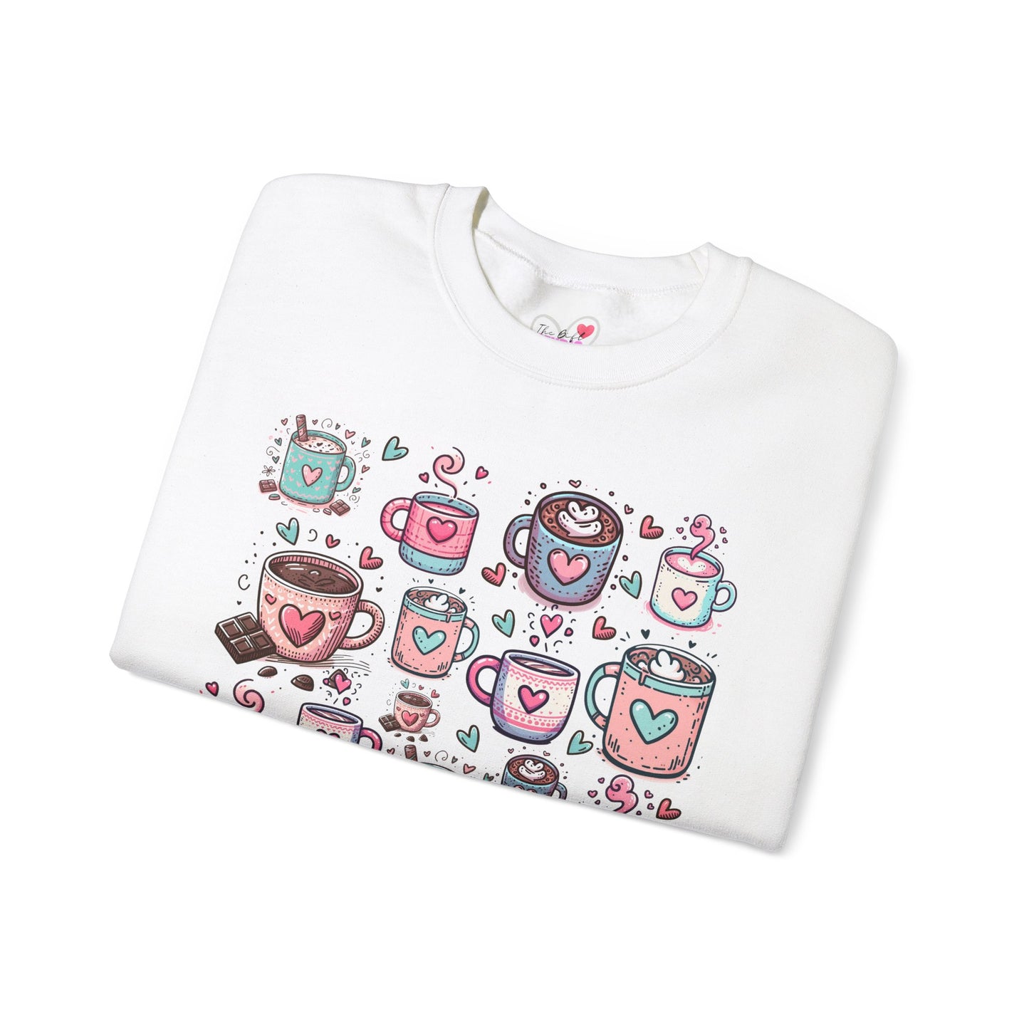 Kawaii Hearts & Cocoa | Unisex Heavy Blend™ Crewneck Sweatshirt