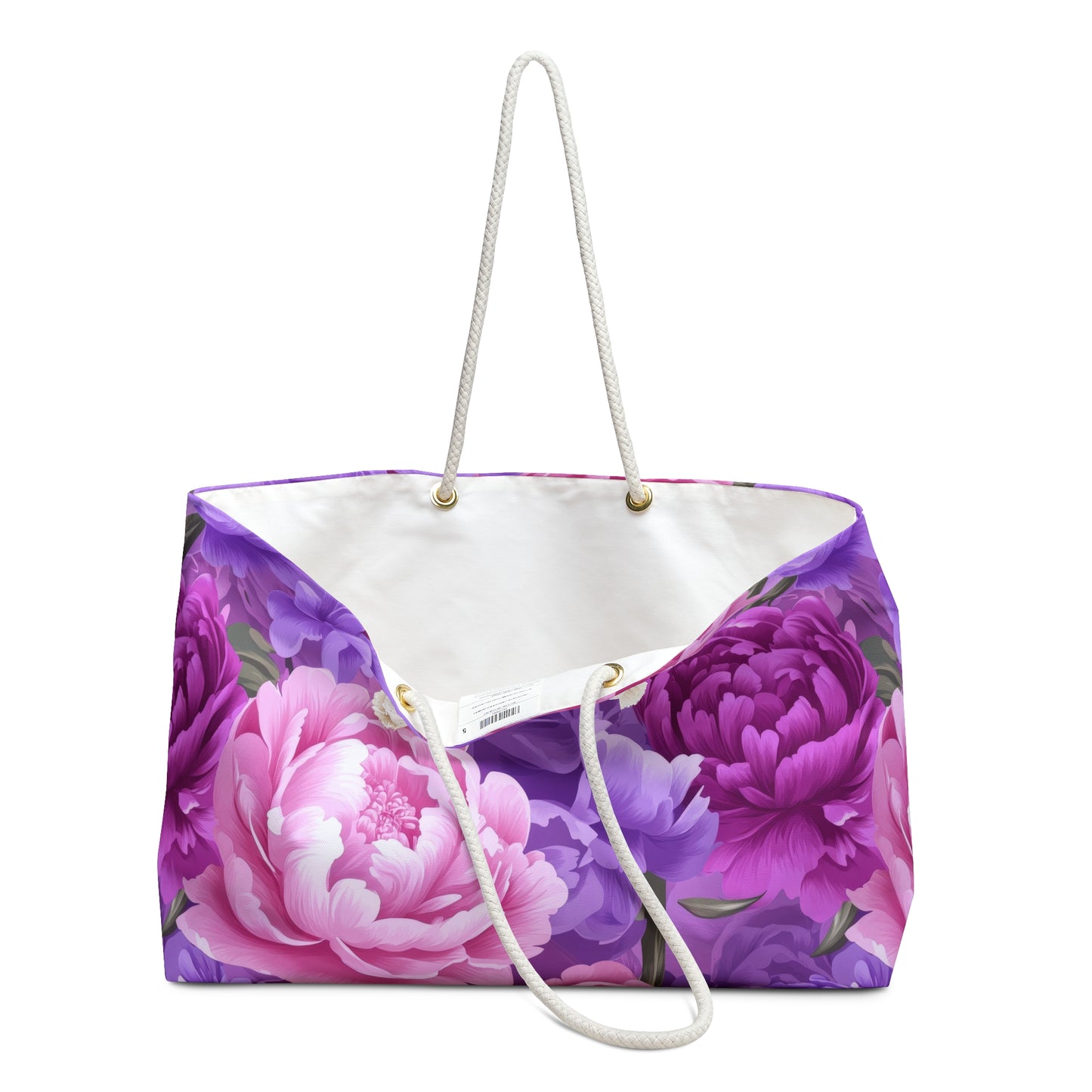 Weekender Bag | Flowers | Purple Poeny