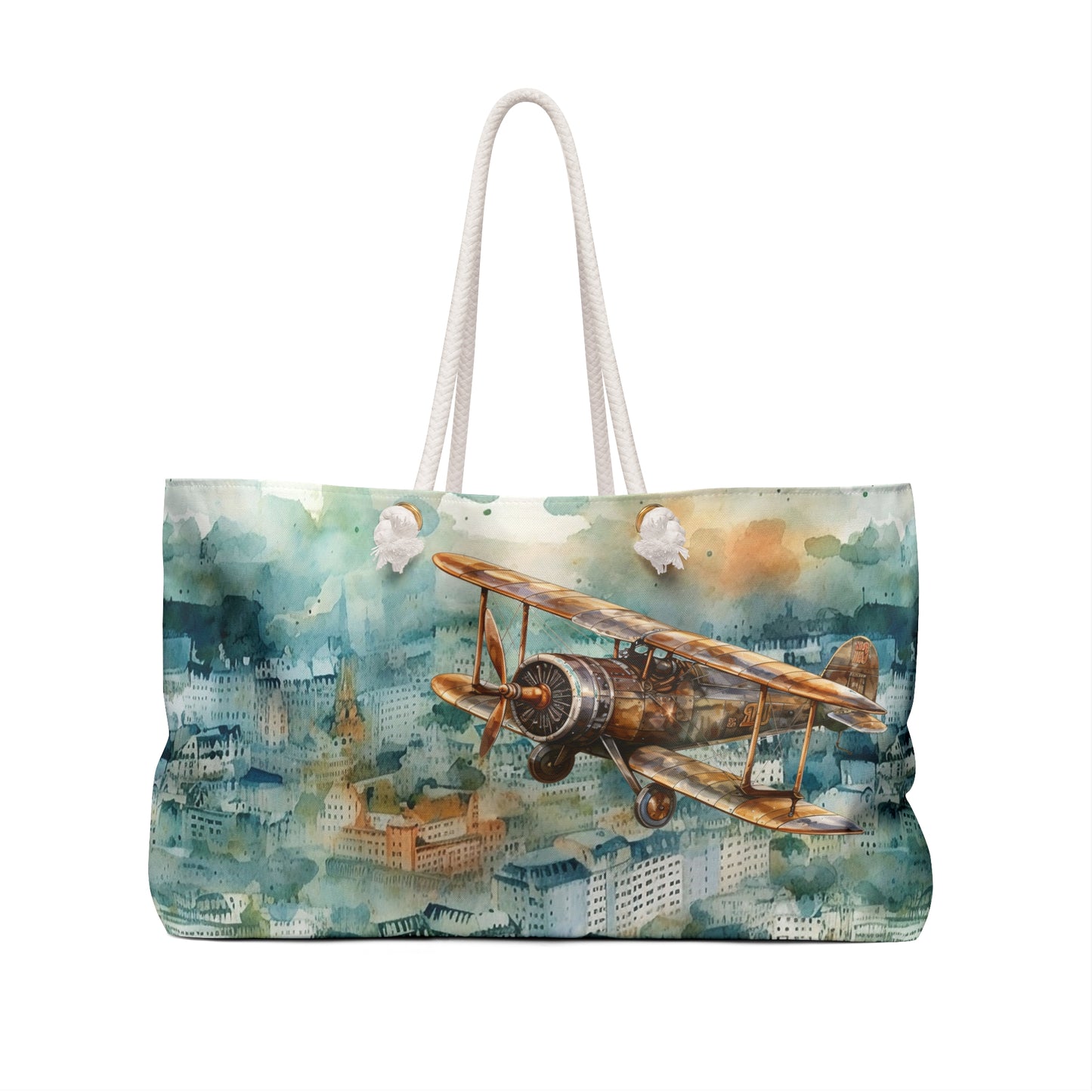 Weekender Bag | Watercolor Skies | Plane 3