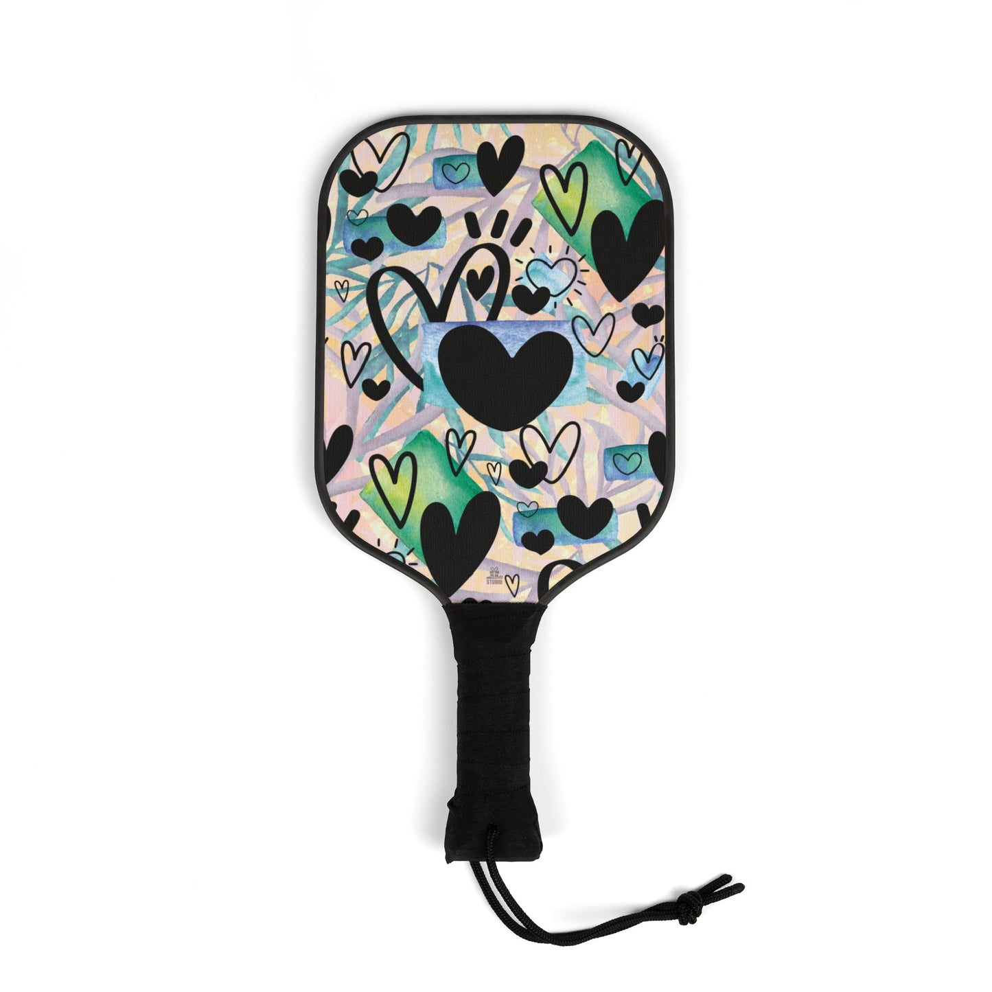 Pickleball Kit | Doodle Hearts | Green & Blue